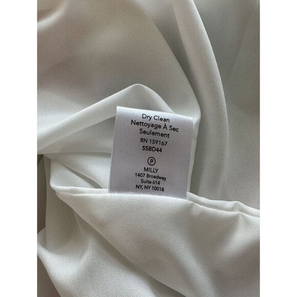 Milly Becca Dress Size Small Watercolor Brushstroke Print V-Neck Midi Sleeveless - Picture 8 of 11